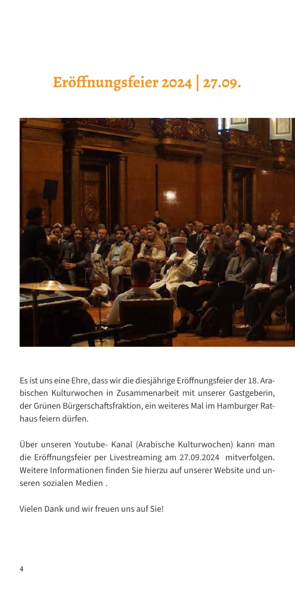 Eröffnungsfeier der 18. Arabischen Kulturwochen